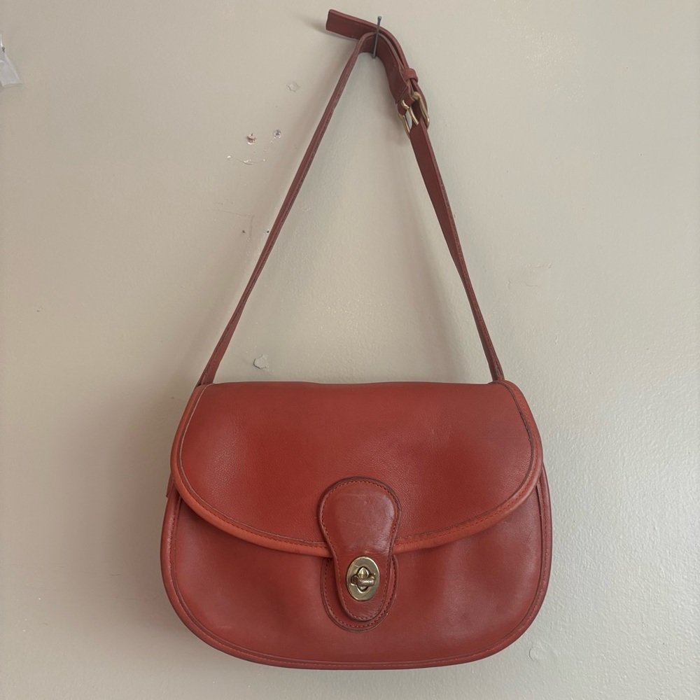 Coach Prarie Bag Red / Austin color Leather Shoulder Bag Crossbody Bag 9954